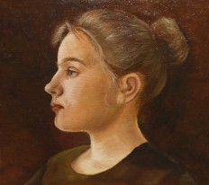 Olejomalba na plátně "Adélka" 24 × 21 cm