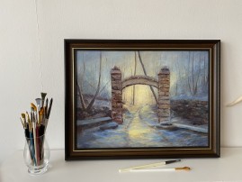 Luxusní obraz na zeď "Zimní brána" 48 × 35 cm