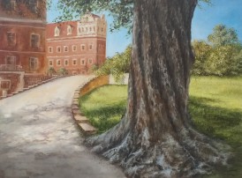 Obraz krajiny "Ve stínu starého stromu" 38 × 28 cm