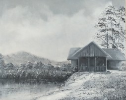Ručně malovaná krajina olejem "Márinka" 30 × 24 cm