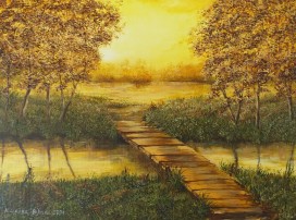 Obraz na zeď "Západ slunce" 39 × 29 cm