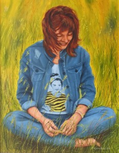 Ručně malovaný portrét olejem na plátně "Marie" 46 × 59 cm