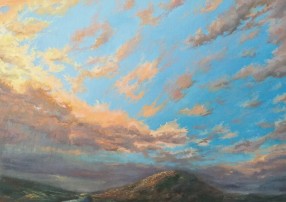 Ručně malovaná olejomalba na plátně "Po bouřce" 69 × 49 cm