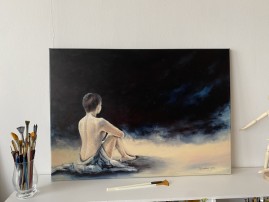 Luxusní obraz na zeď "Pod stínem tmy" 70 × 50 cm
