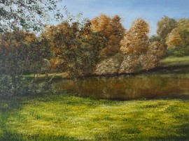 Olejomalba na plátně "Podzim přichází" 39 × 29 cm