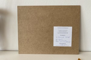 Ručně malovaný obraz "Zaniklé lázní" 30 × 24 cm