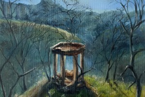 Obraz na plátně "Kaplička. Žižkovo údolí." 24 × 30 cm