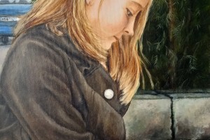 Ručně malovaný interiérový obraz "Tichá milost" 38 × 57 cm