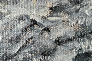 Kresba pod olejomalbou "Pod sněhem, černobílé provedení" 24 × 30 cm