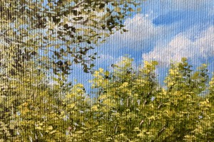 Olejomalba na plátně "Most přes Bělu" 39 × 29 cm