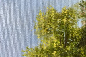 Obraz městské krajiny "Ráno po dešti" 40 × 40 cm