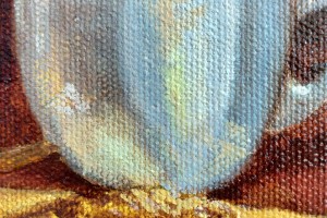 Obraz zátiší na plátně "Káva se sušenkami" 29 × 39 cm