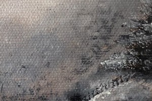 Ručně malovaný obraz olejem "Žižkovo údolí" 13 × 18 cm