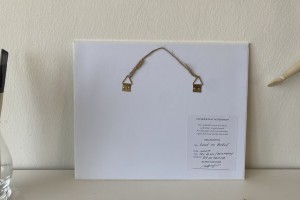 Kresba pod olejomalbou "Cesta na Bořeň" 19 × 14 cm