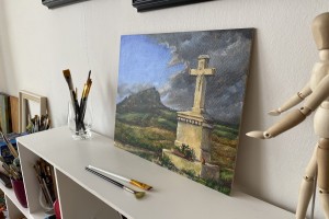 Obraz krajiny "Boží muka" 39 × 32 cm