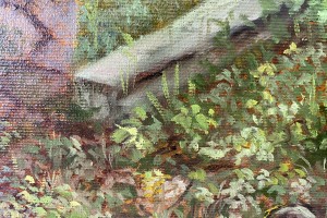 Žánrový portrét na plátně "Obnovuji Bořenskou bránu" 51 × 38 cm