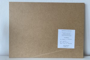Ručně malovaná obraz krajiny "Rybník v Bílině" 39 × 29 cm