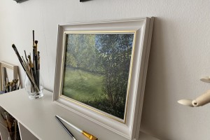 Obraz na zeď "Lesní jezírko" 30 × 24 cm