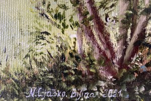 Obraz na zeď "Lesní jezírko" 30 × 24 cm