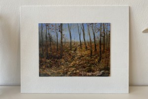 Obraz s paspartu "Podzimní les" 19,5 × 14,5 cm