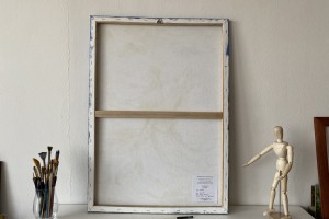 Abstraktní olejomalba "Příliv" ručně malovaná 50 × 70 cm