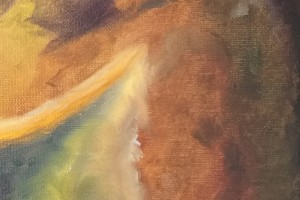 Ručně malovaný fantazijní obraz "Bouře" 50 × 70 cm