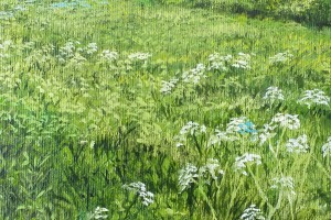 Ručně malovaný obraz krajiny "Pohled na Bílinu" 39 × 29 cm
