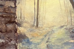 Luxusní obraz na zeď "Zimní brána" 48 × 35 cm