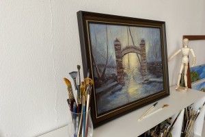 Luxusní obraz na zeď "Zimní brána" 48 × 35 cm