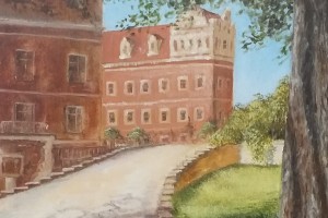 Obraz krajiny "Ve stínu starého stromu" 38 × 28 cm