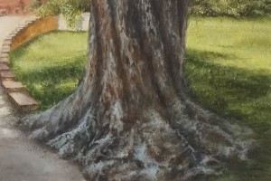 Obraz krajiny "Ve stínu starého stromu" 38 × 28 cm