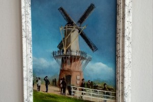 Zarámovaný obraz "Větrný mlýn" 21 × 29 cm