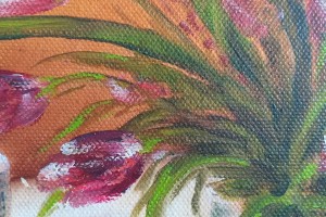 Zarámovaný obraz "Zátiší s tulipány" 42,5 × 29,5 cm