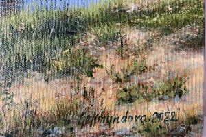 Ručně malovaný obraz krajiny "Na březích Irtyše" 40 × 30 cm