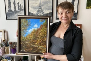 Interiérový obraz "Zlatý podzim" 34 × 42 cm