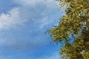 Obraz krajiny "Maluji svět kolem sebe" 52 × 39 cm
