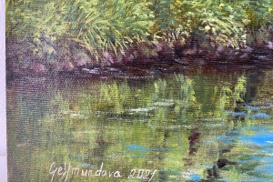 Obraz krajiny "Maluji svět kolem sebe" 52 × 39 cm
