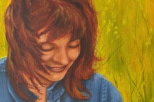 Ručně malovaný portrét olejem na plátně "Marie" 46 × 59 cm