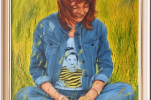 Ručně malovaný portrét olejem na plátně "Marie" 46 × 59 cm