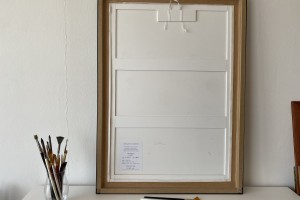 Olejomalba na plátně "Eiffelová věz" 50 × 70 cm