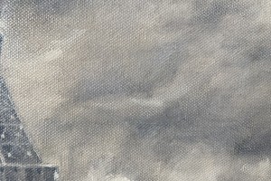 Olejomalba na plátně "Eiffelová věz" 50 × 70 cm