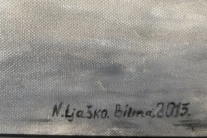 Olejomalba na plátně "Eiffelová věz" 50 × 70 cm