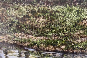 Kresba pod olejomalbou "Na břehu Bíliny" 39 × 29 cm