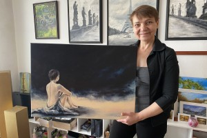 Luxusní obraz na zeď "Pod stínem tmy" 70 × 50 cm