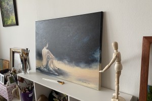 Luxusní obraz na zeď "Pod stínem tmy" 70 × 50 cm