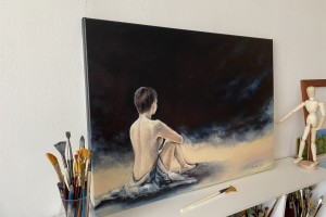 Luxusní obraz na zeď "Pod stínem tmy" 70 × 50 cm