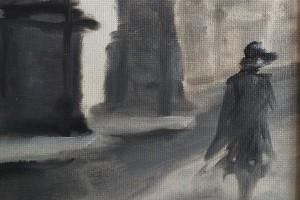 Ručně malovaný obraz olejem "Karlův most, levá část" 41 × 56 cm