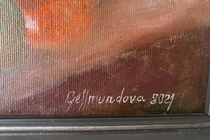 Klasický ručně malovaný obraz "Zátiší se ředkvičkou" 30 × 24 cm