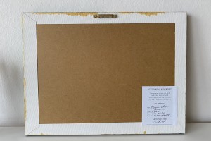 Ručně malovaná krajina olejem "Červánky nad Bílinou" 40 × 30 cm