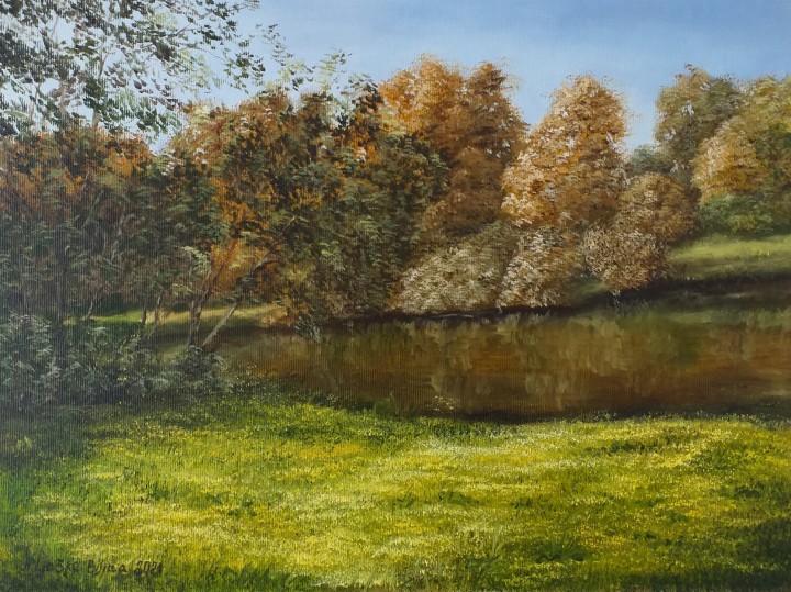 Olejomalba na plátně "Podzim přichází" 39 × 29 cm